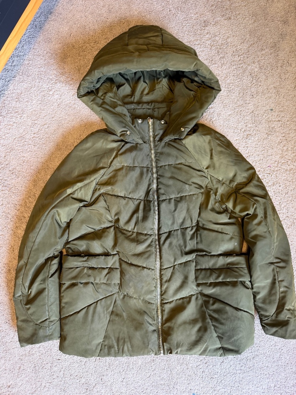Marc New York Olive Green Winter Puffer Coat Jacket Parka Women's Small